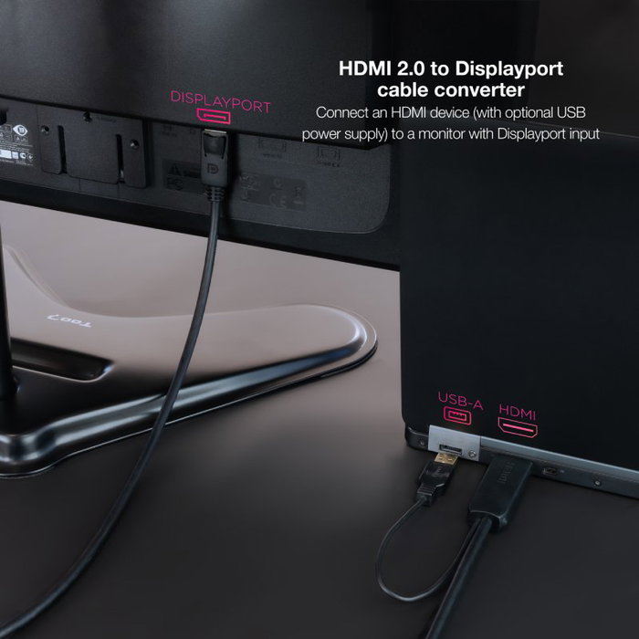 Nanocable Cable Conversor HDMI a DisplayPort 1.8m Negro